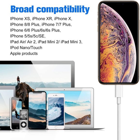 6 x Fast Charge Cables for Apple iPhone USB Lightning cord - Picture 5 of 7